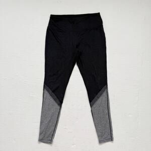 Tangerine Black Gray Colorblock High Rise Leggings Medium Stretch Activewear